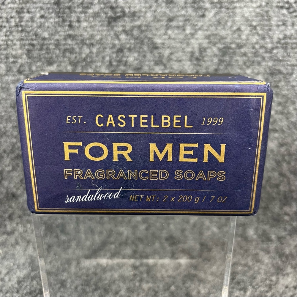 Castelbel For Men Sandalwood Scented Bar Soap Set - 2 x 200g / 7 oz New